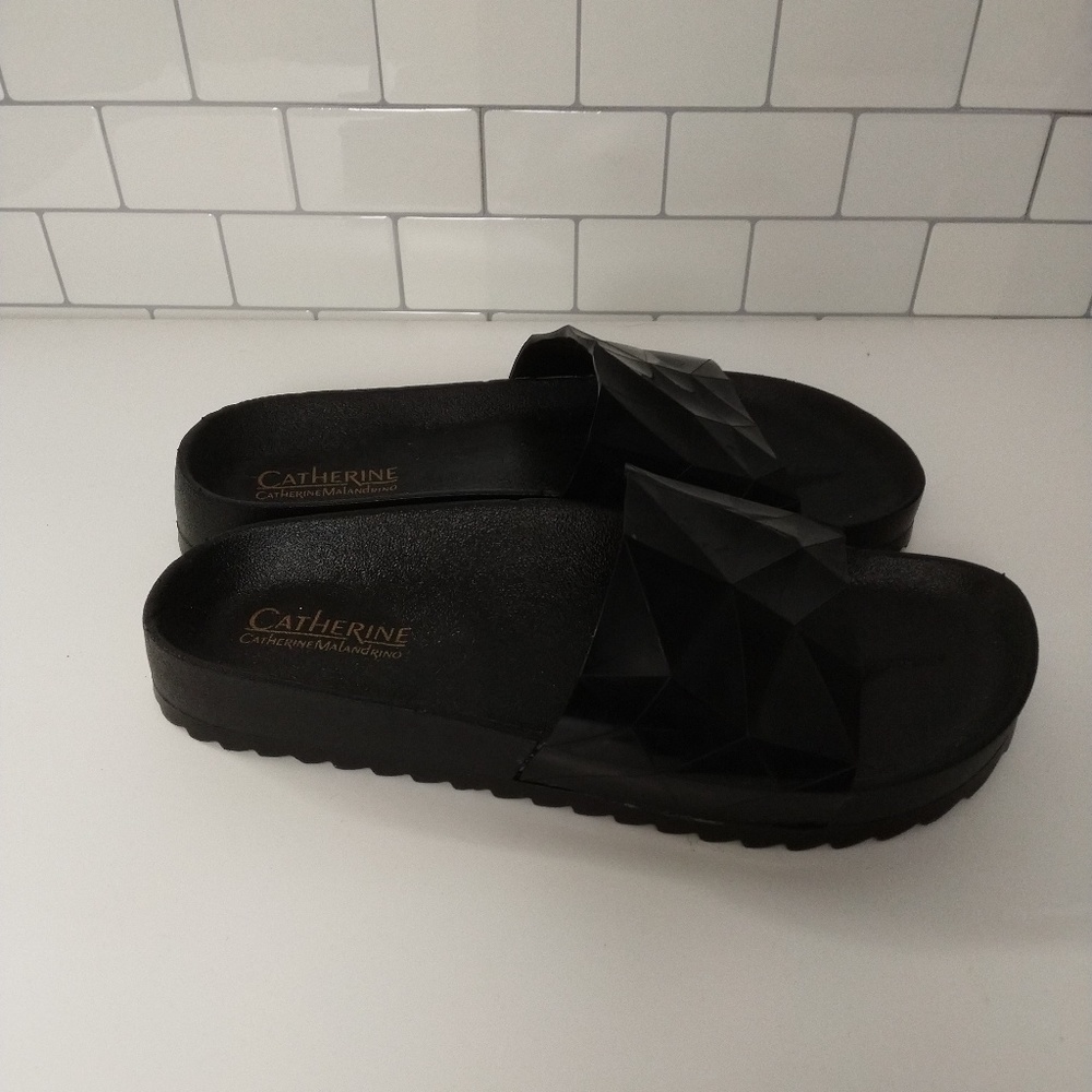 Catherine malandrino faceted slides sandals 41 11 - Picture 4 of 4
